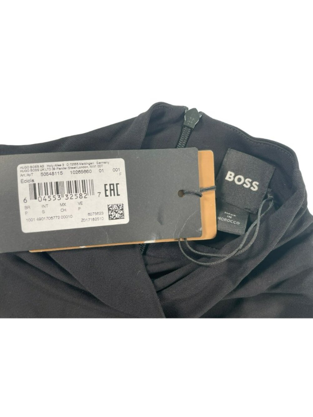 Hugo Boss Ecicla Black Mock Neck Long Sleeve Textured Skirt Dress Sz S Msrp $453 - Picture 8 of 12